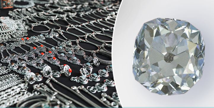 (g.) (Shutterstock) ; (d.) Bague diamant à 12 euros (JUSTIN TALLIS/AFP/Getty Images)
