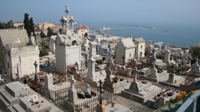 Vue du cimetière marin de Sète. Crédit : Wikimedia Commons. 