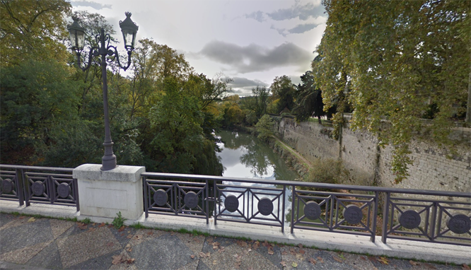 Les deux enfants sont tombés dans la Baïse du côté du parc de la Garenne - Crédit : Google maps