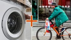 Un vélo « machine à laver » innovant combine un vélo stationnaire au lavage des vêtements