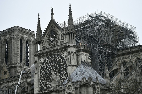 La cathédrale Notre-Dame de Paris le 16 avril 2019, à la suite d'un incendie. (Photo :  STEPHANE DE SAKUTIN/AFP/Getty Images)