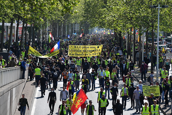Manifestations des Gilets jaunes à Bercy le 20 avril 2019 à Paris. (Jeff J Mitchell/Getty Images)