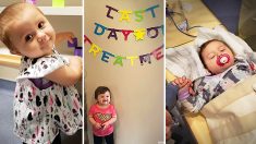 Une petite guerrière de 2 ans vainc un cancer de stade 4 après 130 jours de chimio à l’hôpital