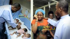 Une femme ayant donné naissance à des quadruplés éclate en sanglots lorsque un ministre lui donne 3,5 millions de nairas