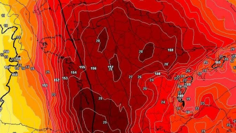 Capture d'écran Meteociel.com/DR