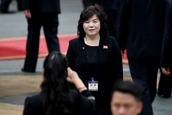 -La vice-ministre nord-coréen des Affaires étrangères, Choe Son-Hui, trouve très intéressante l’idée du lieu du nouveau sommet Trump -Kim Jong-un. Photo de LUONG THAI LINH / AFP / Getty Images.