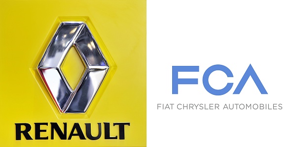 Les géants de l'automobile français et italo-américains, Renault et Fiat Chrysler, sont en négociations sur une éventuelle fusion.      (Photo : FABRICE COFFRINI/AFP/Getty Images)