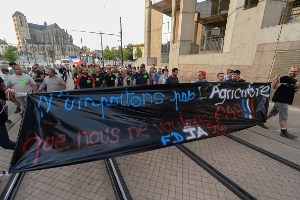 Manifestation des agriculteurs le 2 juillet 2019 au Mans. (JEAN-FRANCOIS MONIER/AFP/Getty Images)