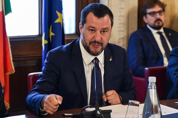 Le ministre de l'Intérieur et vice-premier ministre Matteo Salvini.    (Photo : ANDREAS SOLARO/AFP/Getty Images)