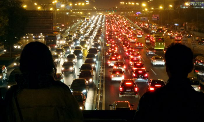 Un embouteillage en Chine. (VCG/VCG via Getty Images)