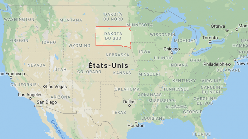 Un petit avion s’est écrasé samedi au Dakota du Sud,  tuant neuf personnes dont deux enfants. (googlemaps)