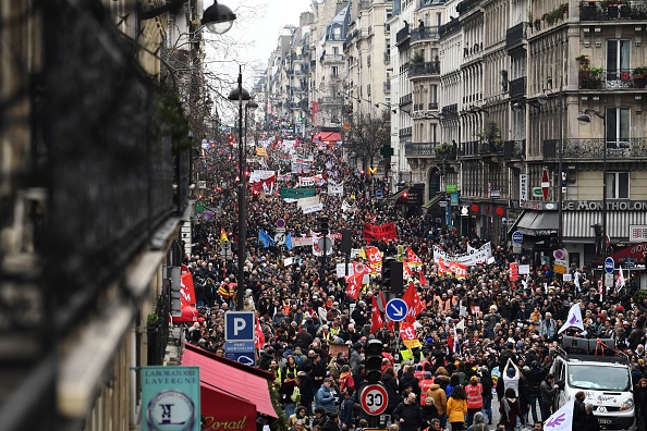 Manifestation à Paris, le 9 janvier 2020. (Photo : ALAIN JOCARD/AFP via Getty Images)