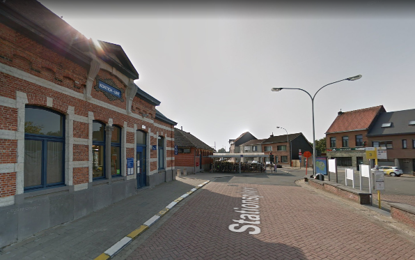 La gare de Kontich où a eu lieu l'agression (Capture d'écran Google Maps)