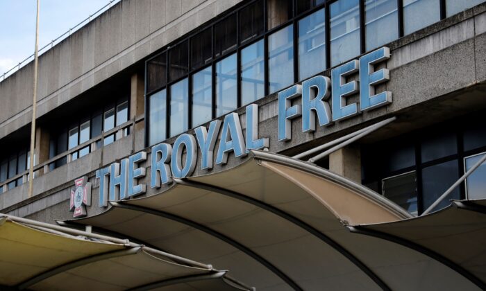 L'hôpital Royal Free NHS à Londres (Photo by TOLGA AKMEN/AFP via Getty Images)