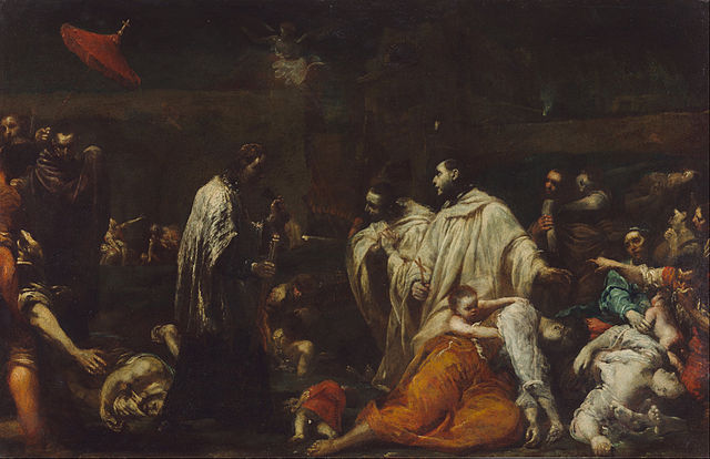 Peinture italienne lors de la peste noire.Wikipédia