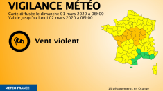 Tempête Léon: 15 départements en vigilance orange « vent violent »