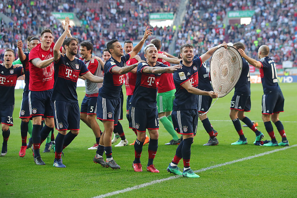 Les joueurs du Bayern Munich n'étaient pas les seuls à célébrer la victoire ce dimanche 8 mars : cette victoire a permis à Grégory Caubet de remporter près de 400.000 euros (Image d'archive)(Photo : Alexander Hassenstein/Bongarts/Getty Images)