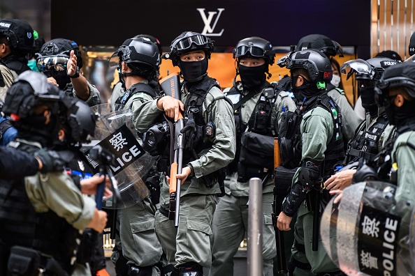 La loi en question "limiterait les libertés de la population de Hong Kong et éroderait ainsi de manière dramatique l'autonomie et le système qui l'ont rendu si prospère.", ont estimé les chefs de la diplomatie de quatre pays dans un communiqué commun. (Photo : ANTHONY WALLACE/AFP via Getty Images)