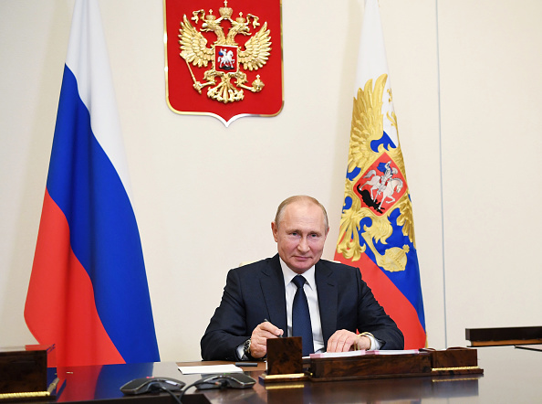 Le président russe Vladimir Poutine, le 1er juin 2020. (Photo : ALEXEY NIKOLSKY/Sputnik/AFP via Getty Images)
