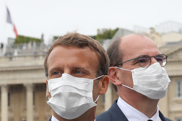 Le Président Emmanuel Macron et le Premier ministre Jean Castex. (Photo : LUDOVIC MARIN/POOL/AFP via Getty Images)