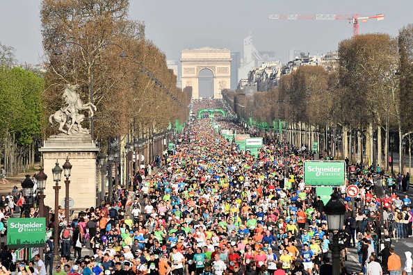 Marathon à Paris en 2018.    (Photo : CHRISTOPHE SIMON/AFP via Getty Images)