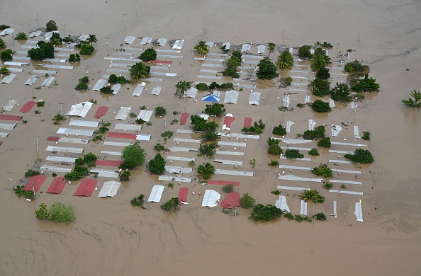  -Le 18 novembre 2020. - La tempête Iota, a touché terre au Nicaragua, une "catastrophe". Photo par Orlando Sierra / AFP via Getty Images.