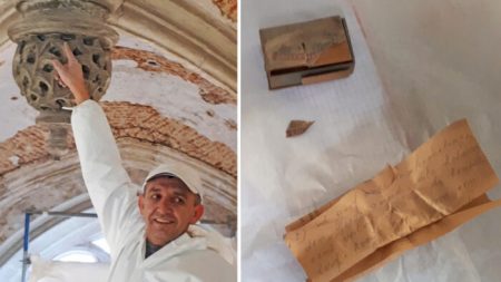 Un ouvrier découvre une note cachée dans le toit d’une église en 1941, contenant des conseils adressés aux générations futures
