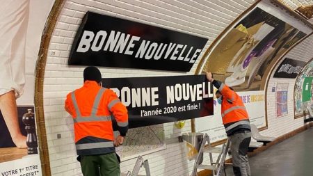 Pour dire au revoir à 2020, la RATP renomme la station « Bonne nouvelle » à Paris