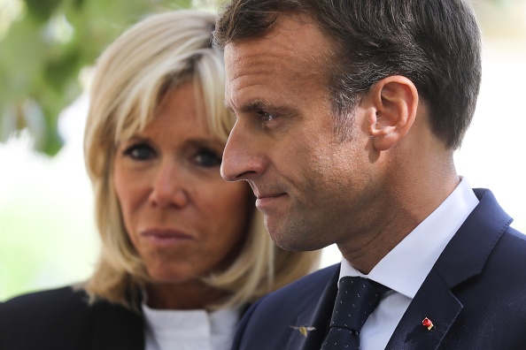 Brigitte Macron et le Président de la République Emmanuel Macron.  (LUDOVIC MARIN/AFP via Getty Images)