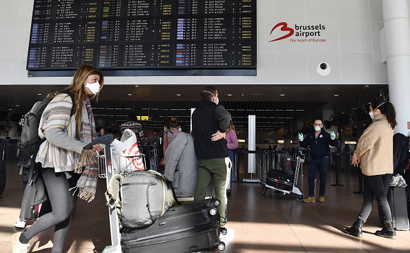 Aéroport de Bruxelles. (Photo : ERIC LALMAND/BELGA MAG/AFP via Getty Images)