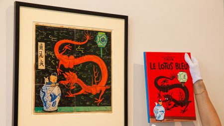 Tintin :  le « Lotus bleu » d’Hergé vendu 3,175 millions, un record mondial pour une BD