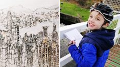 Un garçon autiste dessine de mémoire des paysages urbains détaillés après un seul coup d’œil : « C’est sa passion »