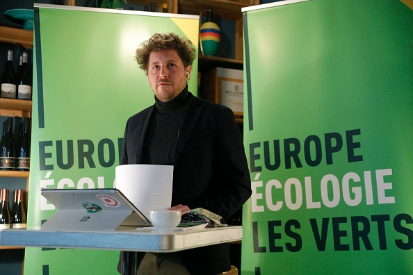 Le secrétaire national d'EELV (Europe Écologie Les Verts) Julien Bayou. (Photo : GEOFFROY VAN DER HASSELT/AFP via Getty Images)