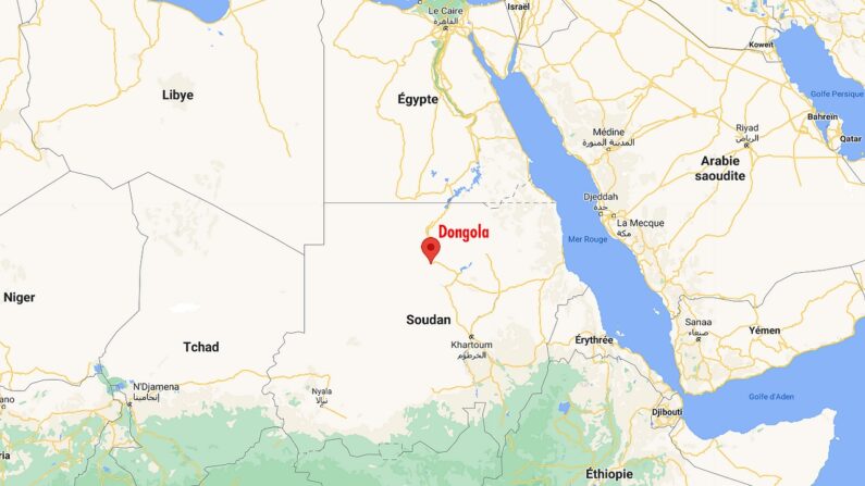 Dongola, chef-lieu de l'État du Nord au Soudan - Googla maps