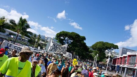Manifestation contre l’obligation vaccinale en Polynésie française