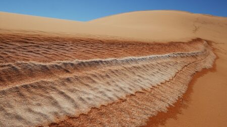 Sahara : il a neigé sur les dunes de sable du grand désert