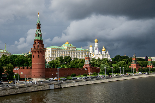 Une vue sur le Kremlin à Moscou, le 9 juillet 2018. Photo de Mladen ANTONOV / AFP via Getty Images.