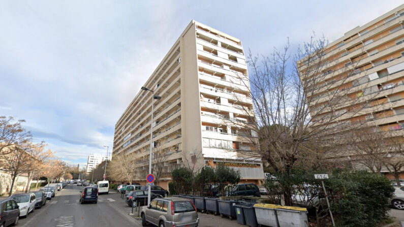 C'est au 10e étage de cet immeuble de Montpellier qu'un couple de septuagénaire est coincé depuis 6 mois. (Capture d'écran/Google Maps)