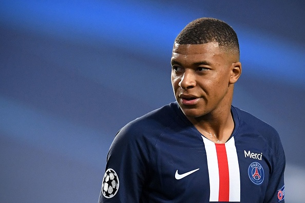 L'attaquant du PSG  Kylian Mbappé.  (Photo : DAVID RAMOS/POOL/AFP via Getty Images)