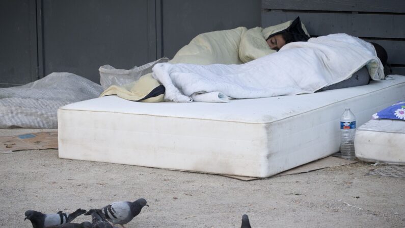 Les migrants ont été conduits dans des bus à destination d’un lieu d’hébergement. (photo :  JOEL SAGET/AFP via Getty Images)  