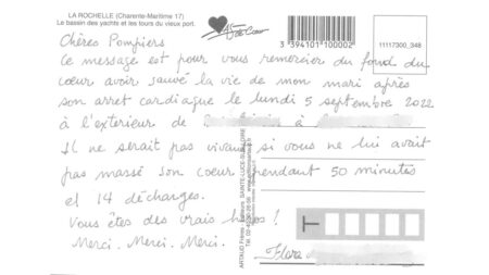 « Vous êtes de vrais héros »: un beau message reçu par les pompiers de Charente-Maritime