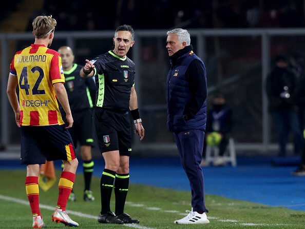 José Mourinho coach de l’AS Roma (à Droite). (Photo by Maurizio Lagana/Getty Images)
