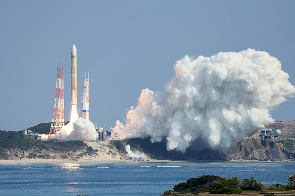 La fusée japonaise de nouvelle génération "H3" (STR/JIJI Press/AFP via Getty Images)