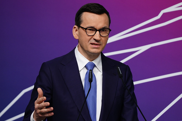 Le Premier ministre polonais Mateusz Morawiecki. (Clemens Bilan - Pool/Getty Images)