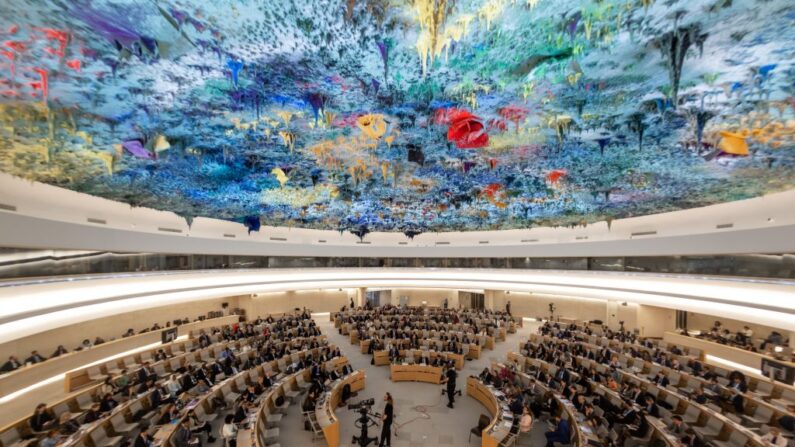 Le Conseil des droits de l'homme à Genève. (Photo FABRICE COFFRINI/AFP via Getty Images)