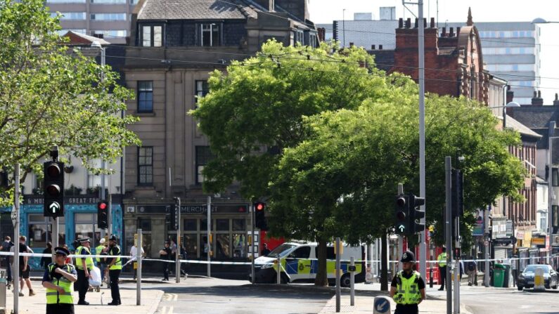 L'homme de 31 ans suspecté d'être l'auteur de l'attaque de Nottingham mardi qui a fait trois morts, a été présenté samedi devant un juge et placé en détention. (Photo DARREN STAPLES/AFP via Getty Images)