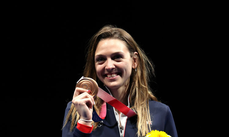 Manon Apithy-Brunet est devenue championne d'Europe ce dimanche 18 juin 2023 à Plovdiv (Bulgarie), après sa  médaillé de bronze en 2021 au Japon. (Photo Julian Finney/Getty Images)