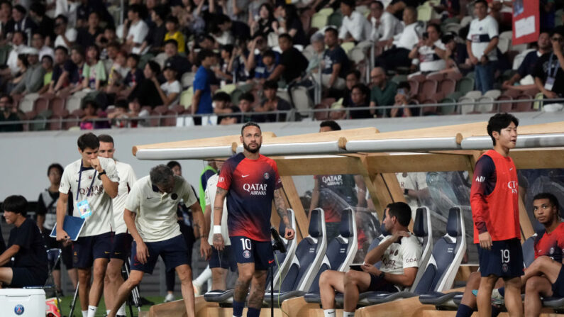 Le Paris Saint-Germain s'est fait battre par l'Inter Milan (2-1), mardi à Tokyo. Neymar est resté sur le banc. (Photo Koji Watanabe/Getty Images)