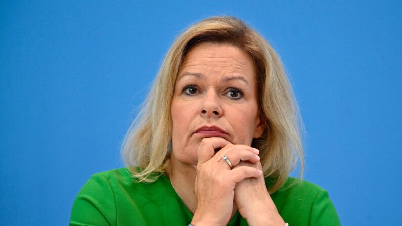 La ministre allemande de l'Intérieur Nancy Faeser. (Photo TOBIAS SCHWARZ/AFP via Getty Images)