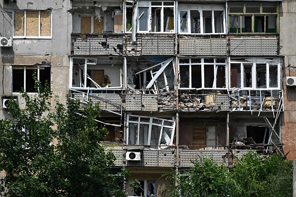 La ville d'Avdiivka, sur la ligne de front, dans la région de Donetsk, en juin 2023. (Photo GENYA SAVILOV/AFP via Getty Images)